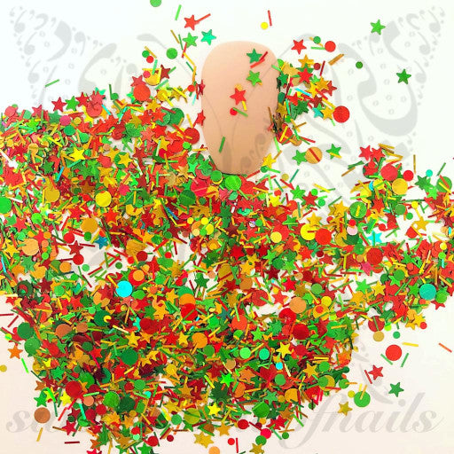 Christmas Nail Art Confetti Glitter