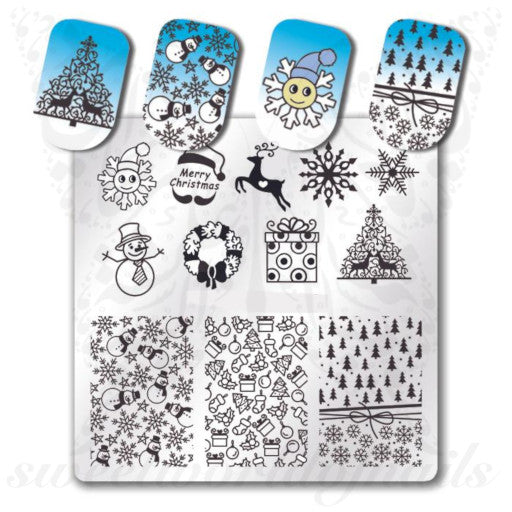 Christmas Nail Art Stamping Plate