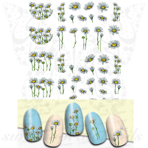 Daisy Nail Art Spring Summer Flower Stickers