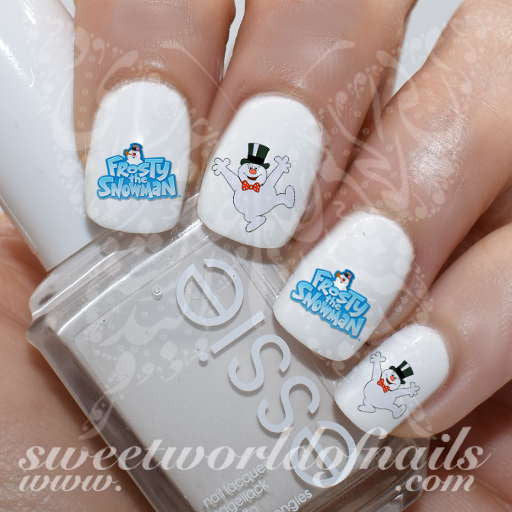 Frosty the snowman Nail Art Water Decals Wraps