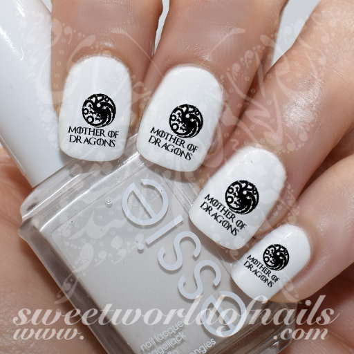 Game of Thrones Nail Art Mother of Dragons Nail Water Decals