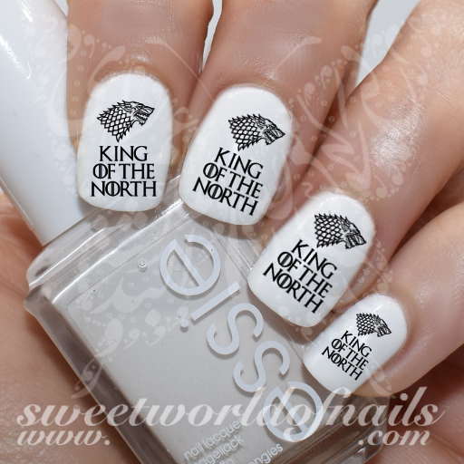 Game of Thrones Art Nail King of the North Water Decals