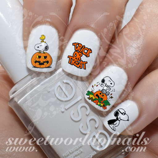Snoopy Halloween Nail Water Decals
