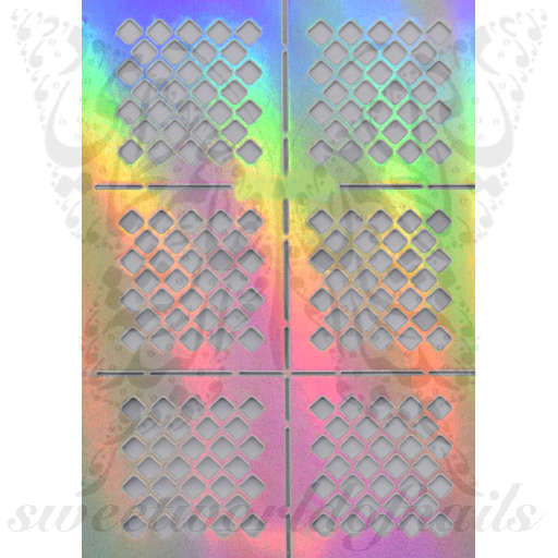 Diamond Shape Nail Vinyls Nail Art Stencil Stickers /2 Sheets
