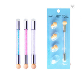 Dual-head Crystal Nail Art Stamper and Sponge