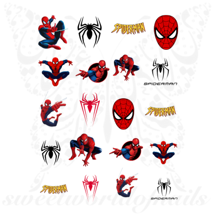 Spider-Man Nails Marvel Super Hero Water Decals