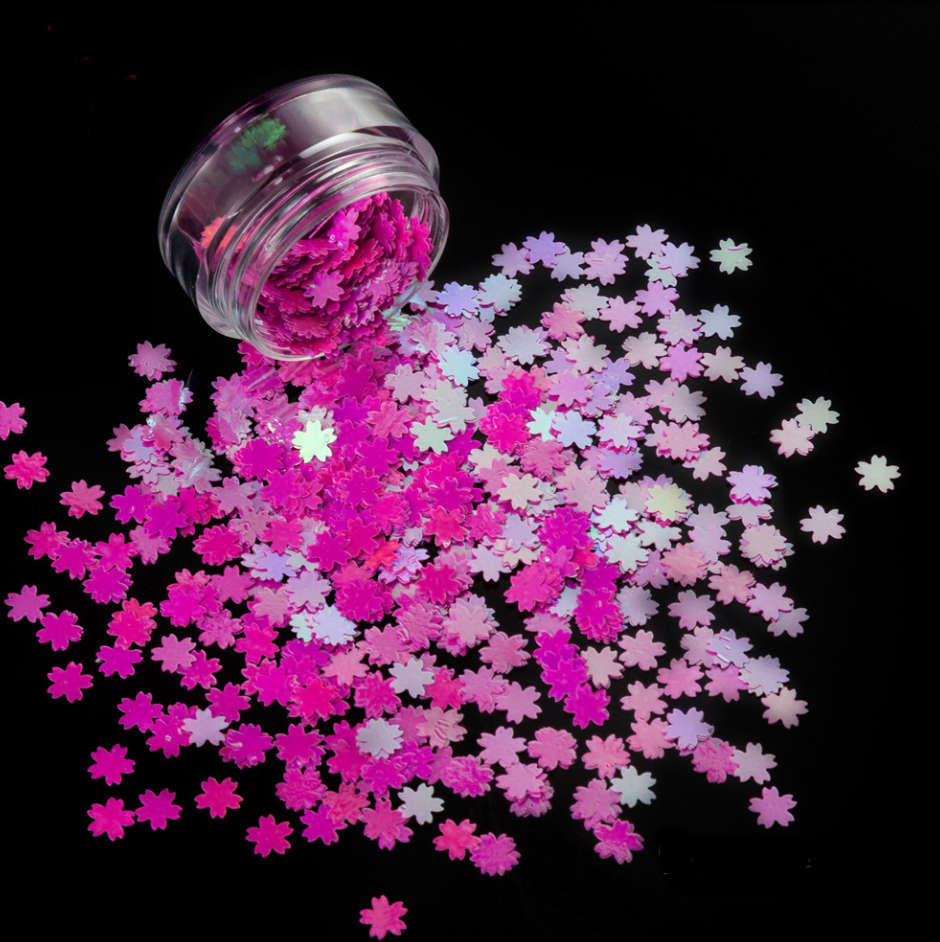 Hot Pink 3D Cherry Blossom Flowers Spring Nail Decoration