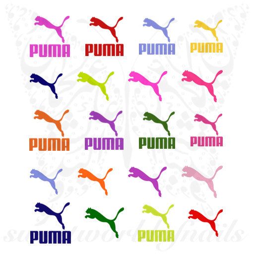 Colorful Puma Nail Art Nail Water Decals