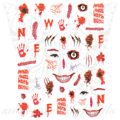 Scary Halloween Nail Stickers