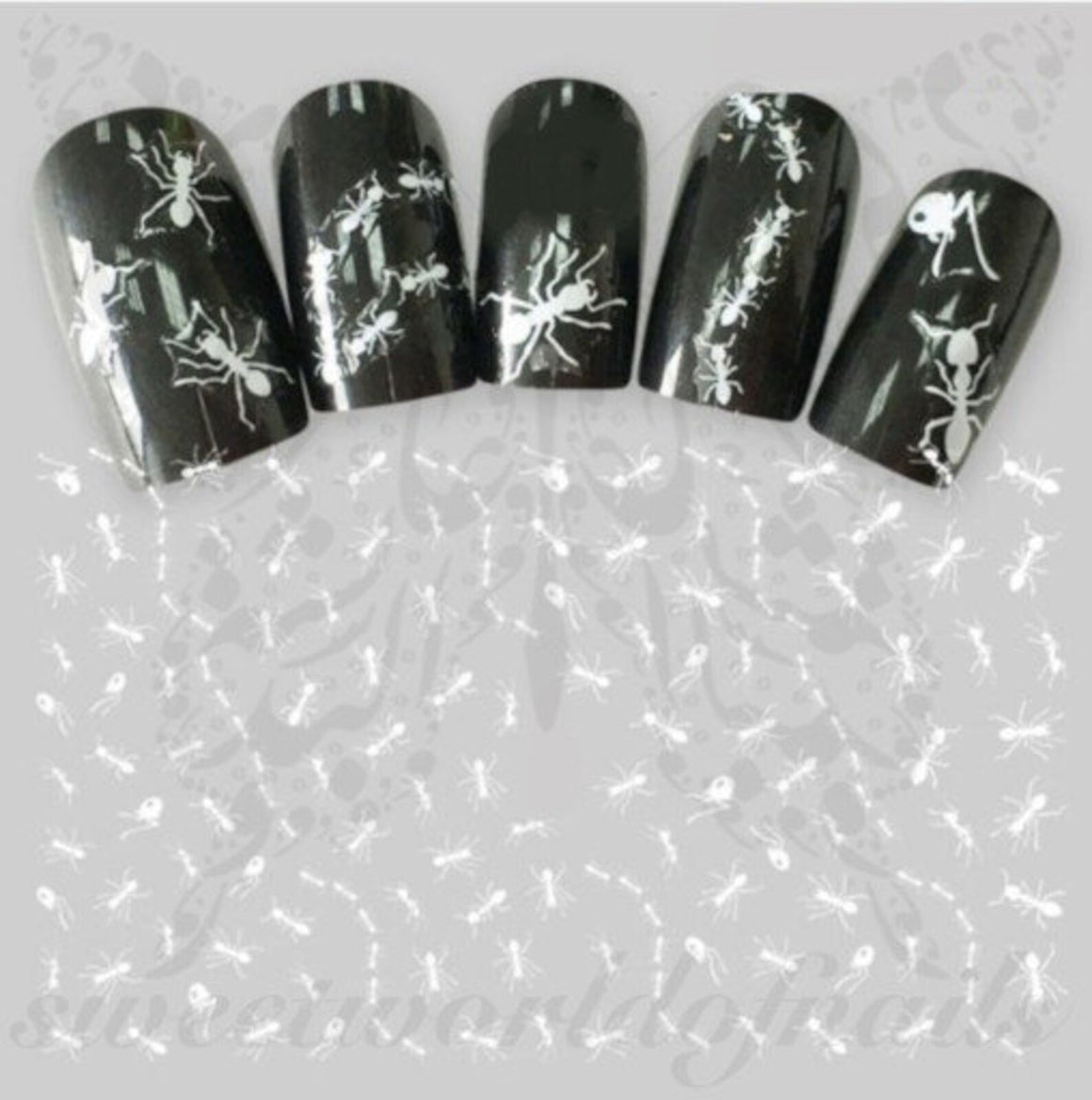 White Ant Nail Art Nail Stickers