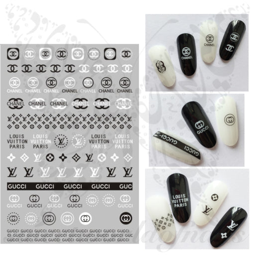 Black White nail stickers