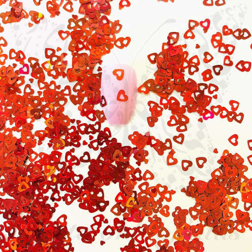 Red Hearts Glitter Confetti