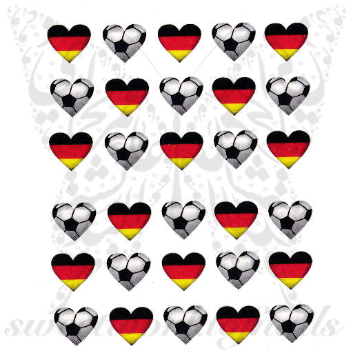 Germany Team Nail art Football water decals
