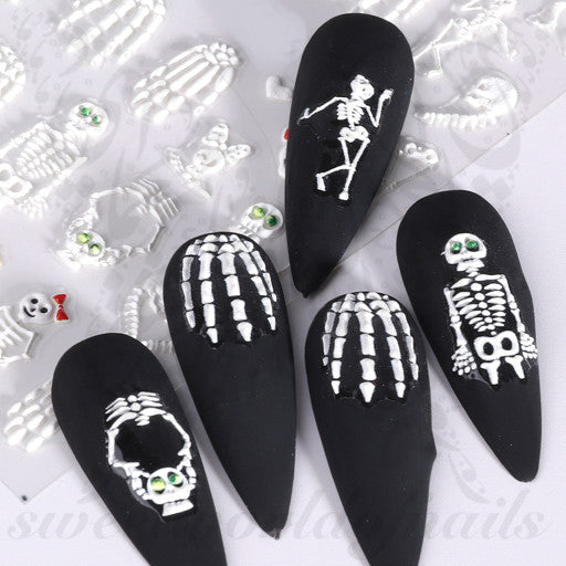 CREEPY CHRISTMAS Gothic Deer Skull Xmas Witch Nail Art Water Transfer Decal  Sticker Xmas Tattoo - Etsy