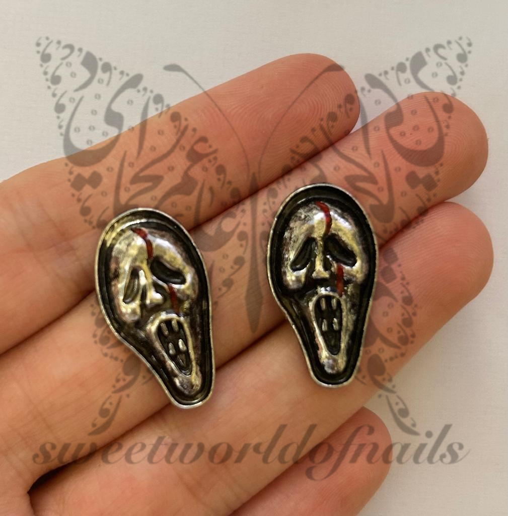 Halloween Nail Art 3d scary Face Nail Charms Decoration- Perfect for long Nails