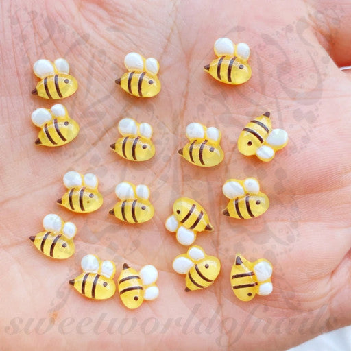3D Cute Bee Nail Art Charms Resins Studs