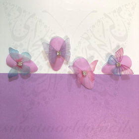 3D Butterfly Nail Art Decoration with Rhinestone 