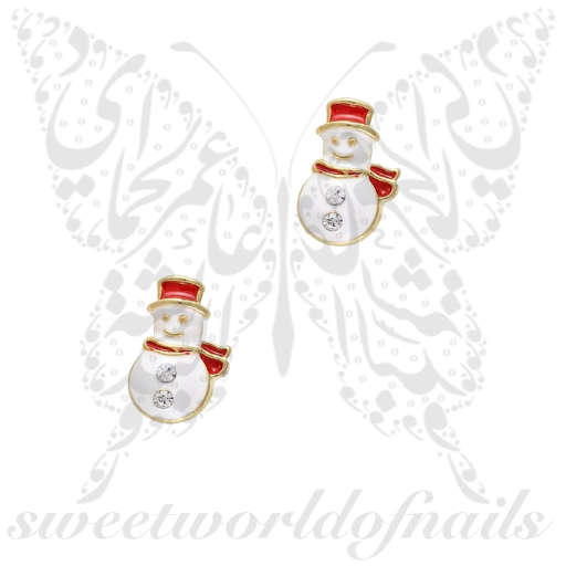 3D Christmas Nail Decoration Charms Snowman / 2pcs