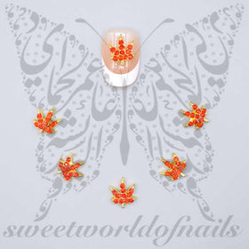 3D Maple Leaf Nail Rhinestones /pcs