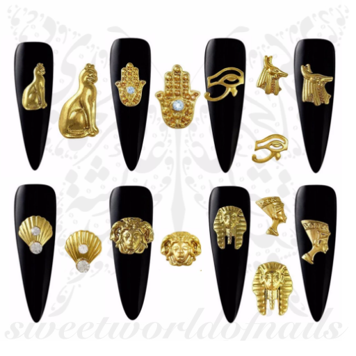 3d Egyptian pharaoh Cleopatra nail art charms