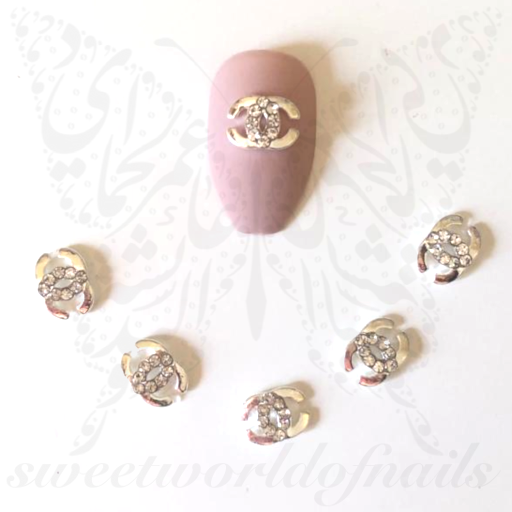 Vain Nails - Chanel inspired set, hand made 3D charm