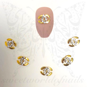 3D Chanel Nail Art Charms Rhinestones / 2pcs