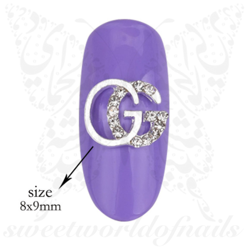 3D G Nail Art Charms Rhinestones / 2pcs