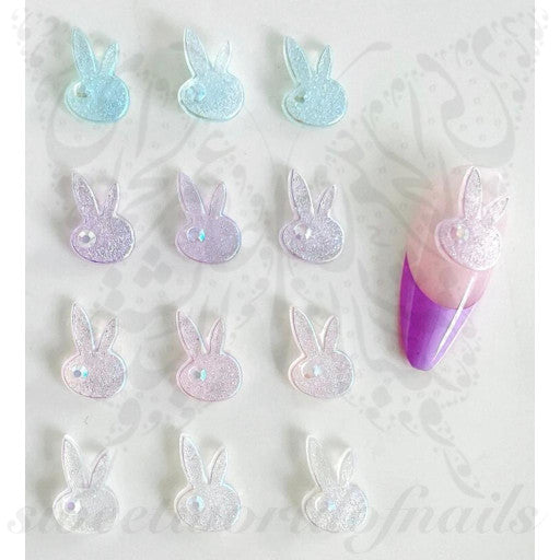 3D Bunny Rabbit Nail Art decoration charms / 4pcs