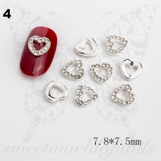 3D Heart Nail Rhinestone Charms /2 pcs