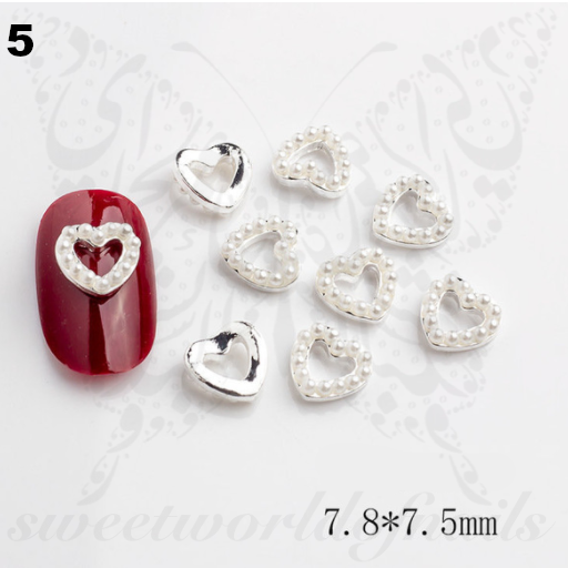 3D Heart Nail Rhinestone Charms /2 pcs