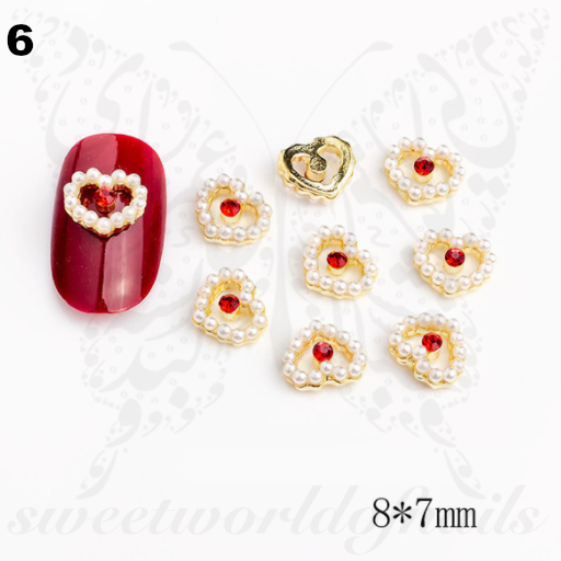 3D Heart Nail Rhinestone Charms /2 pcs