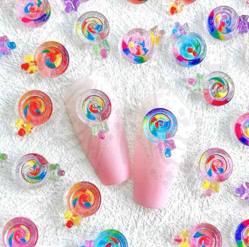 3d Lollipop Nail Art Decoration charms / 2pcs