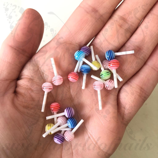 Lollipop Resin 3D Nail Art