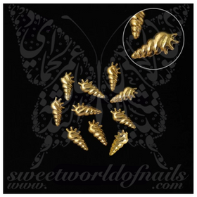 3D Gold Silver Seashells Nail Charms Decoration