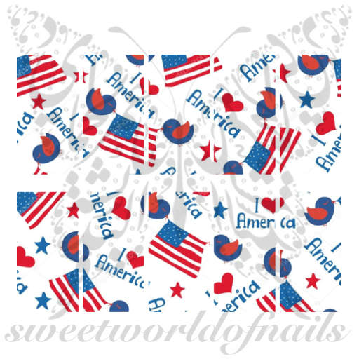 Fourth Of July USA Flags Water Full Wraps