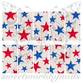 Fourth Of July Patriotic Stars Water Full Wraps