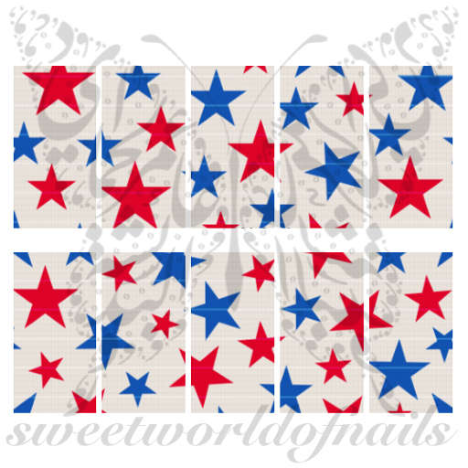 Fourth Of July Patriotic Stars Water Full Wraps