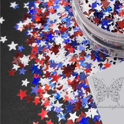 4th Of July Nail Art Star Confetti Glitter