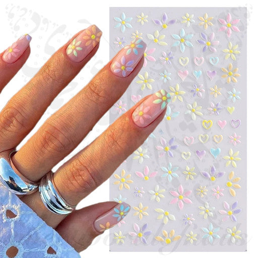 5D Flower Nail Art Stickers