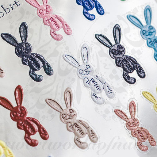 5D Embossed Bunny Rabbit Stickers