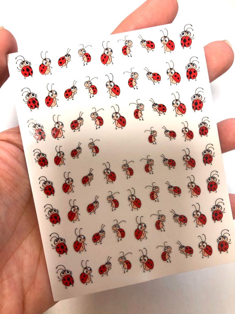 Ladybug Ladybird Nails Cute Nail Stickers