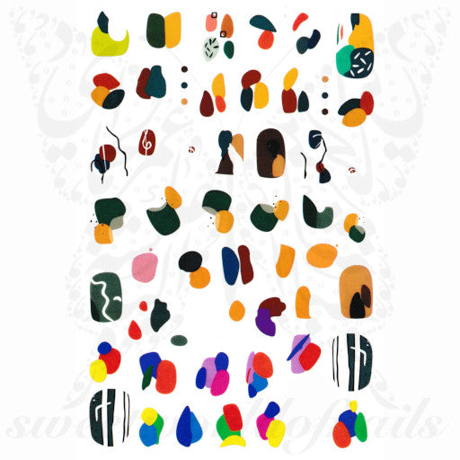 Abstract Nail Art Minimalist Nail Stickers