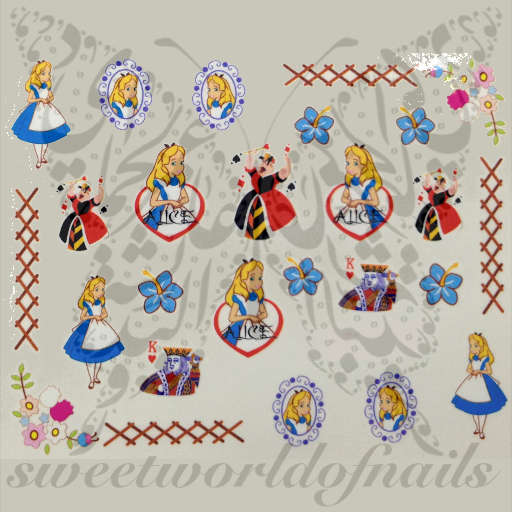 Alice Nail Art Water Decals
