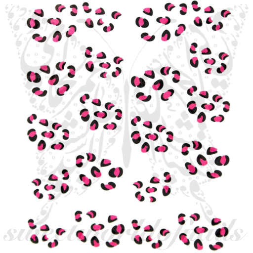 Animal Print Nail Art Pink Leopard Print Nail Water Decals Transfers Wraps
