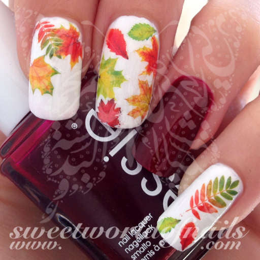Autumn Nail Art Fall Autumn Leaves Nail Water Decals Water Slides
