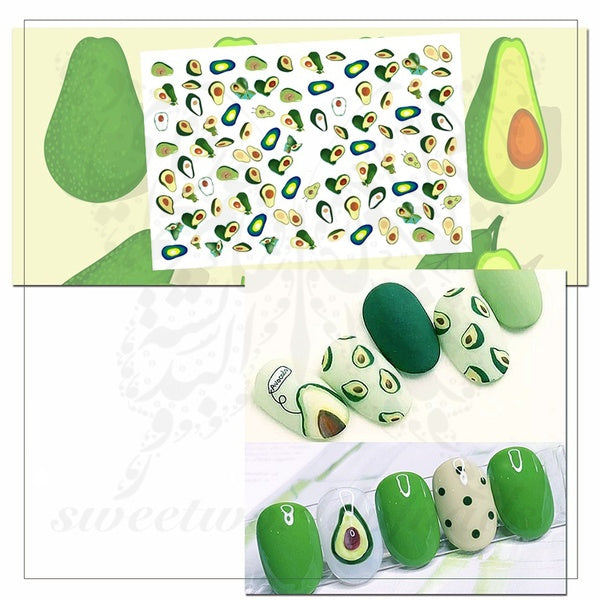 Avocado Nail Art Stickers