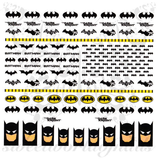 Batman Superhero Water Decals