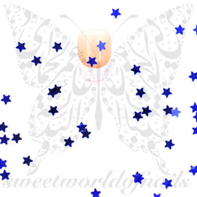 3D Blue Stars Nail Decoration