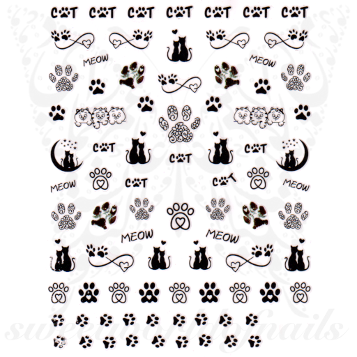 Cat Nail Art Nail Stickers