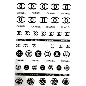 Black Flower Nail Art Nail Stickers